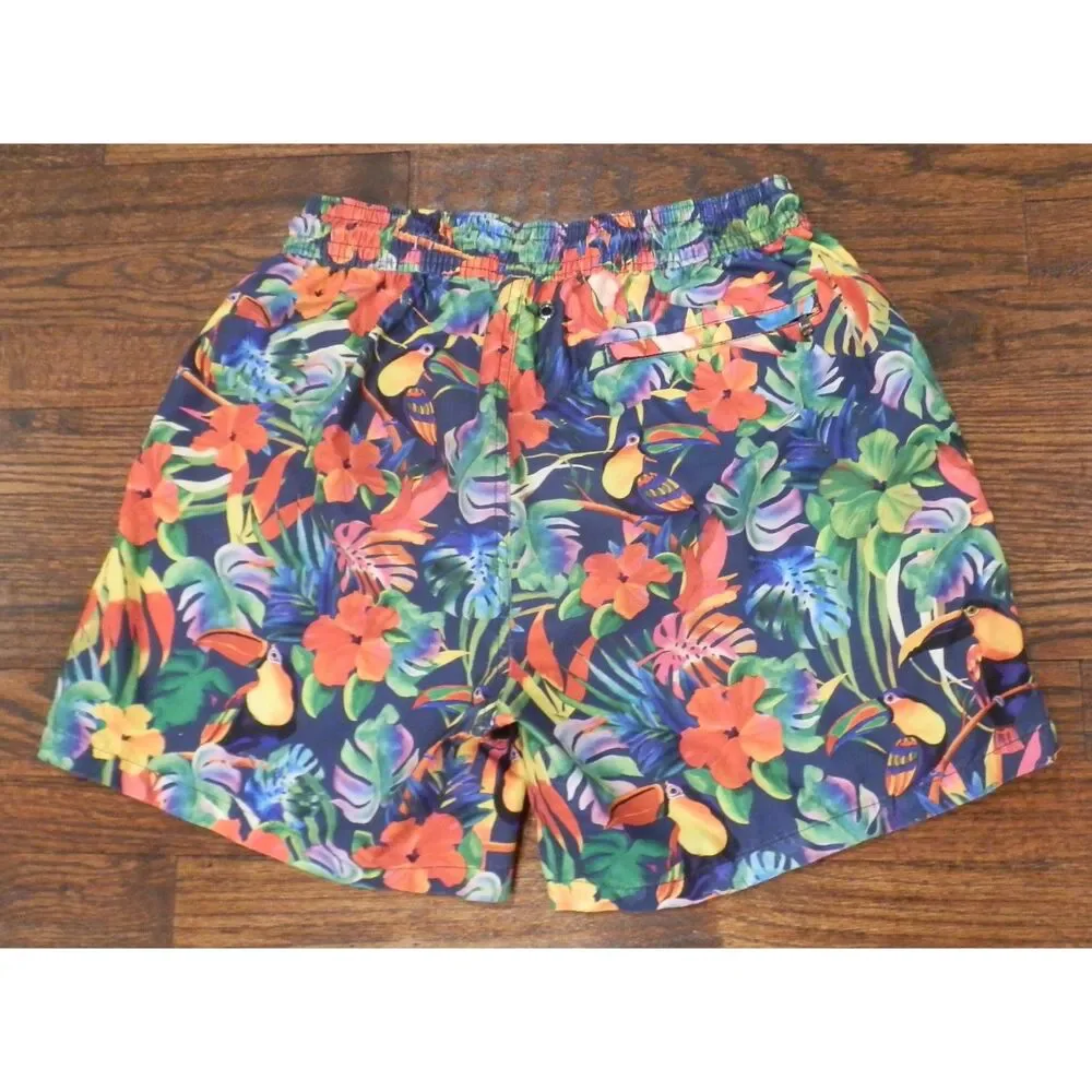 Polo Ralph Lauren Swim Trunks Shorts Rainforest Pattern Mens Medium